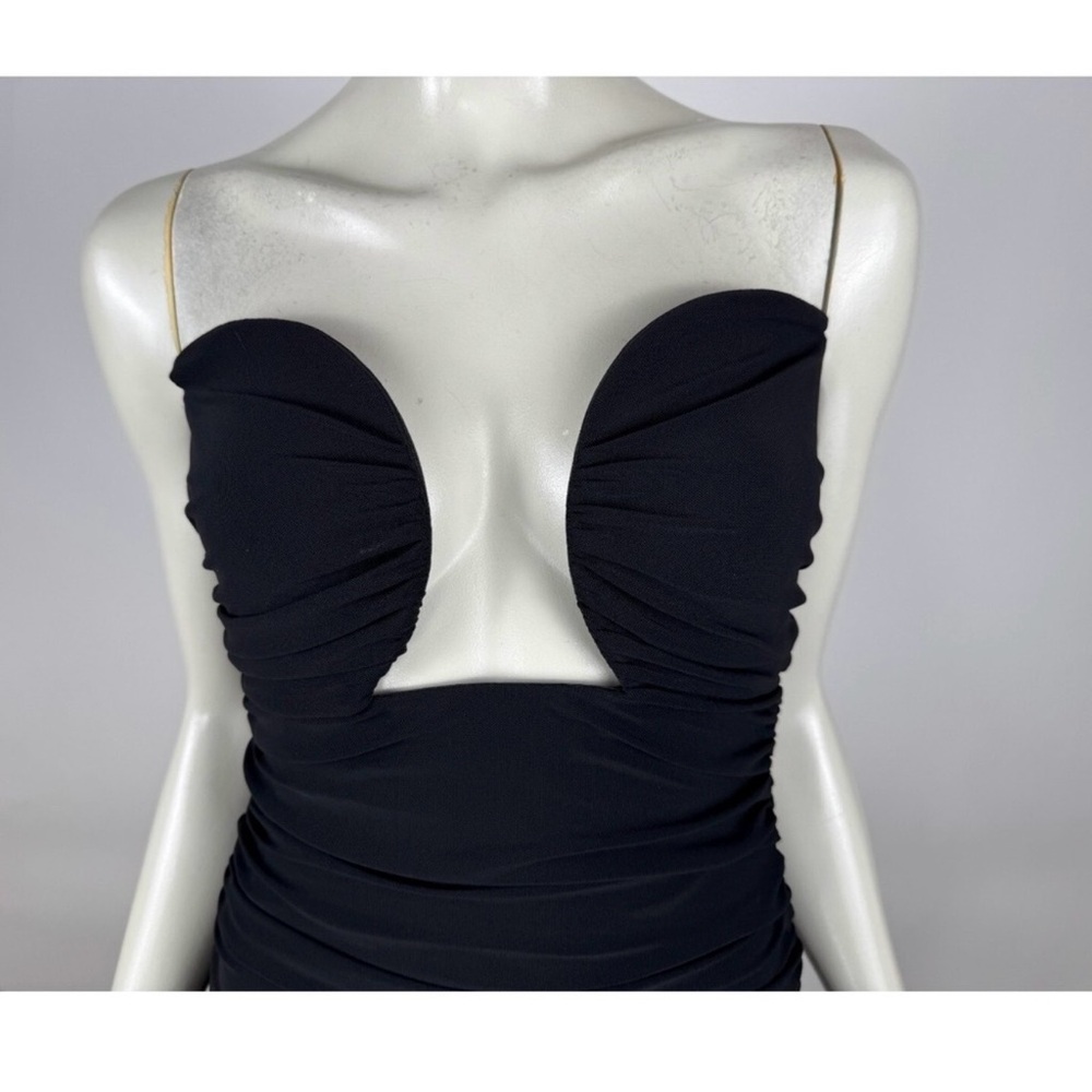Leau London Black Mesh Mini Dress - Picture 4 of 9